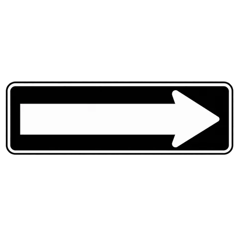 Traffic may travel in one direction only